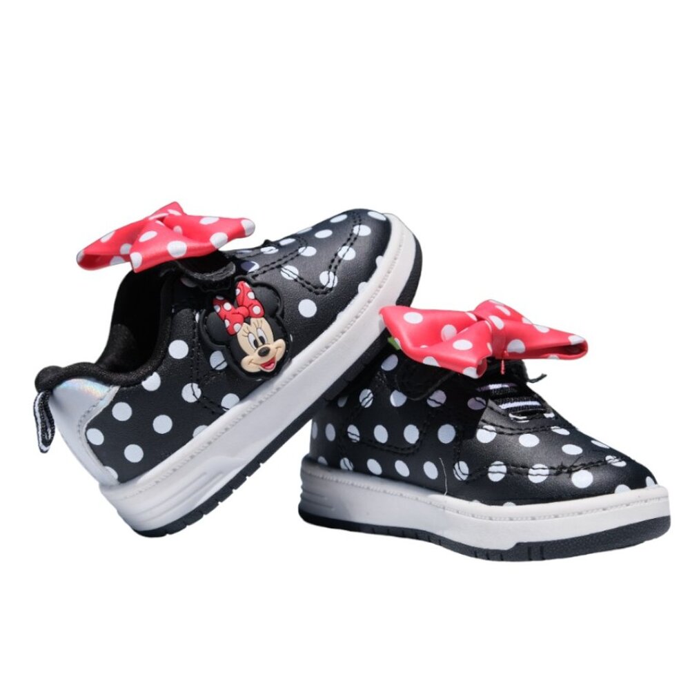 EUC Minnie Mouse Baby Girl Size 4 Casual Court Sneakers
